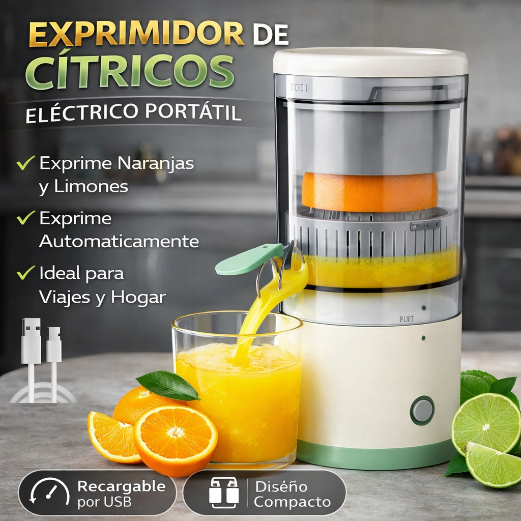 Exprimidor de cítricos eléctrico portátil