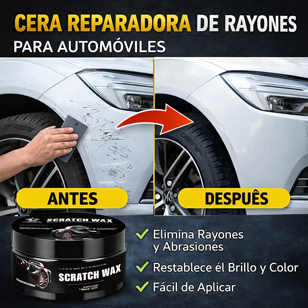 Cera reparadora de rayones para automóviles