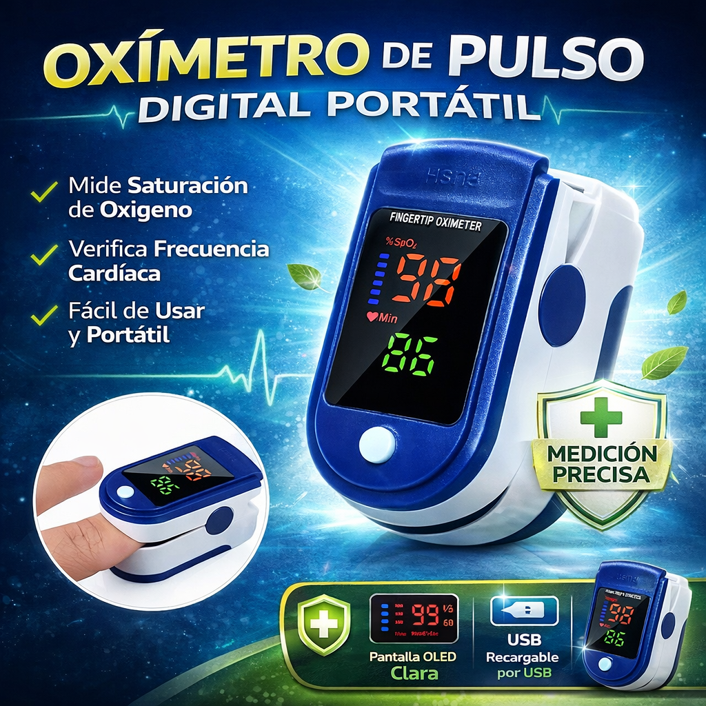 Oxímetro de pulso digital portátil