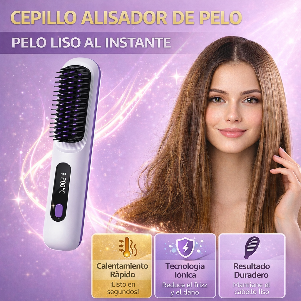 Cepillo alisador de pelo