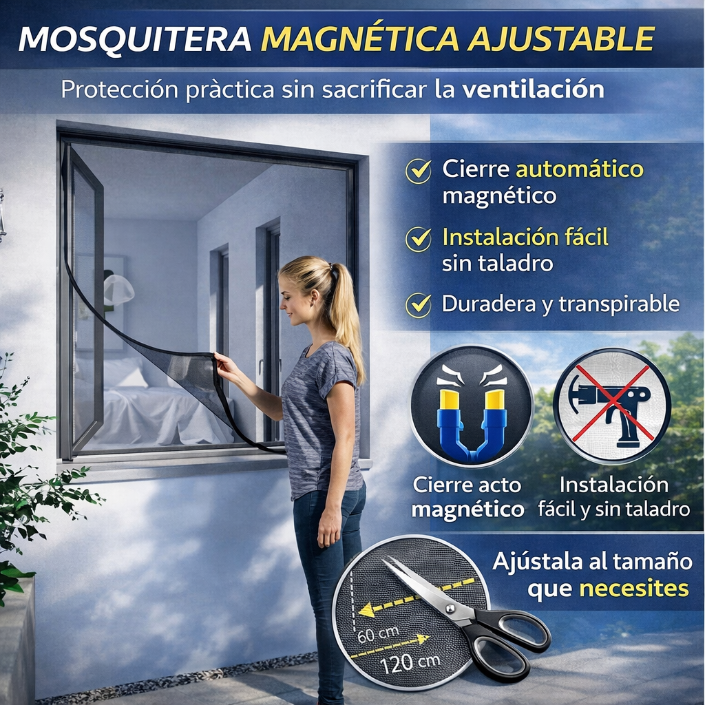 Malla magnética para mosquitos