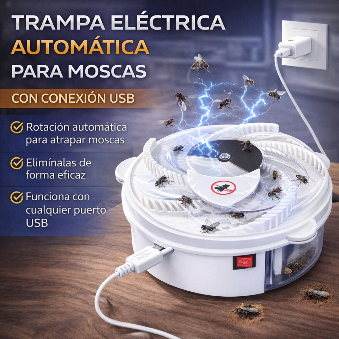 Trampa eléctrica automática para moscas