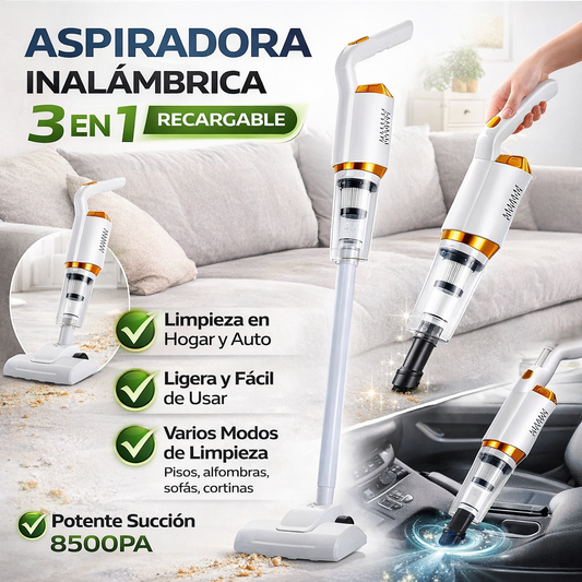 Aspiradora 3 en 1 inalámbrica